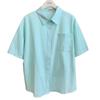 Women's Solid Color Short Sleeved Shirts Summer Pocket Decoration Versatile Tops Korean Sweet Simple Ladies Blouse