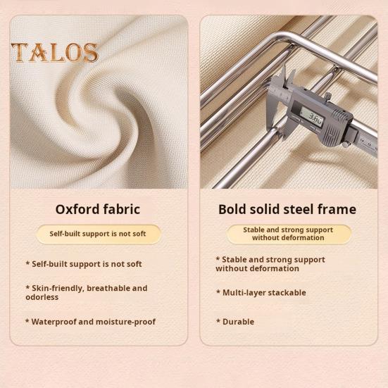 Wardrobe Clothes Storage Box Large Capacity Breathable Mesh Heavy-Duty Folding Frame Storage Basket Trousers Organiser