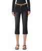 Deketeuumeon Seamed Low Rise Capri Jeans Dcwpt024Black