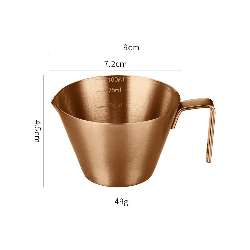 

304 Stainless Steel Coffee Measuring Cup Kitchen Tool Scale Mark Espresso Shot Cup Coffee Machine Accessories Measure Mug A3