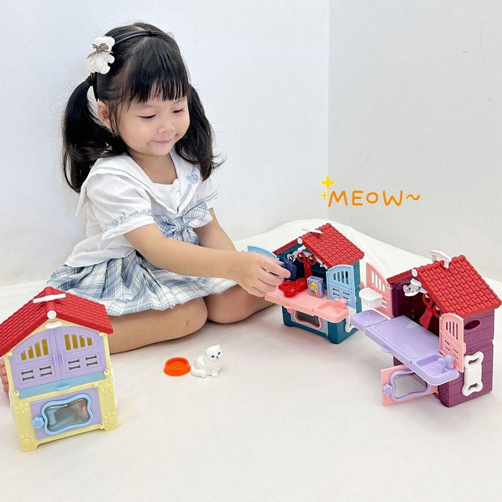 

Puppy Cat Scene Playing Toys Supermarket Pretend Toys Play House Toy Party Supplies фіолетовий