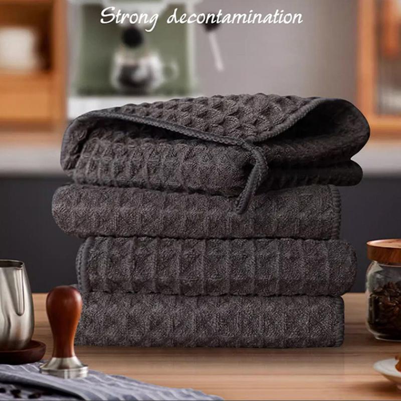 1/2/4Pcs Coffee Bar Cleaning Towels Super Absorbent Microfiber Cleaning Cloth Towel Home Barista Coffee Machine Cleaner MB001