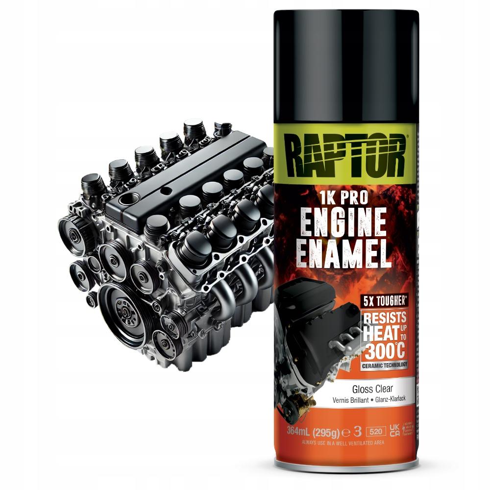 Raptor Engine Enamel - Motorblok Verf BLANKE LAK spuitbus 400ml