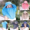 Wide Brim Beach Cap Face And Neck Sun Hat Fashion Tea Picking Cap  Women's