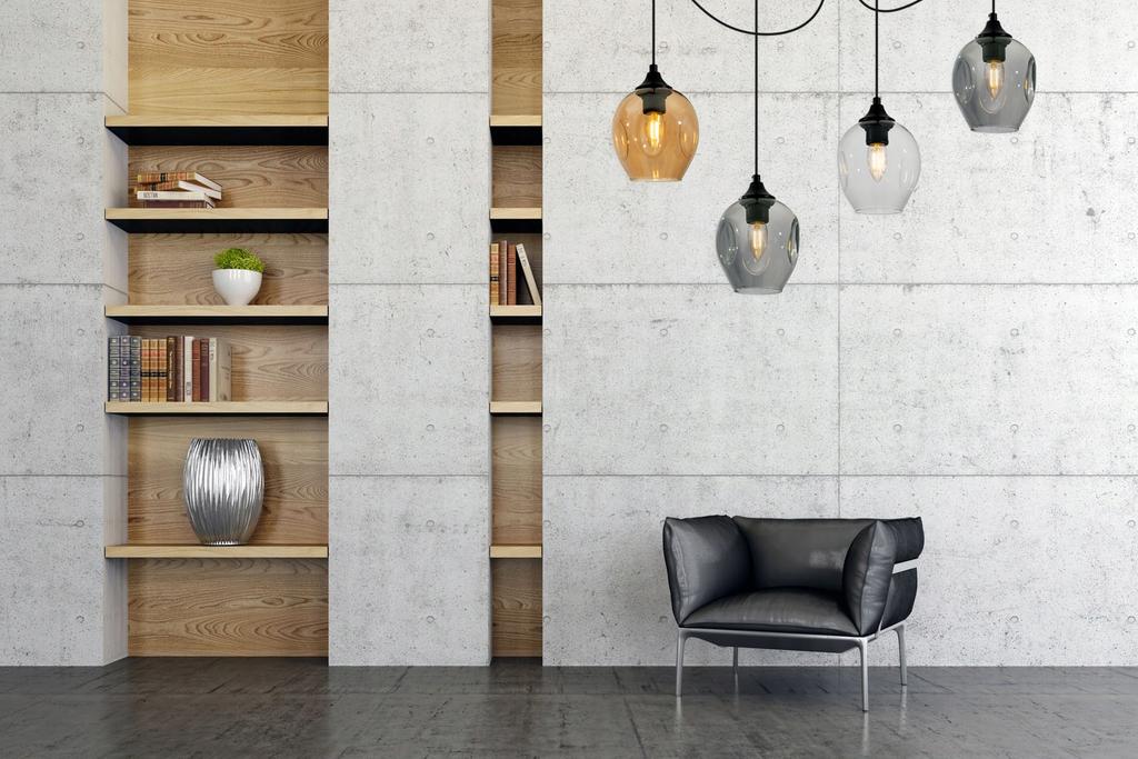 MODERN GLASS SPIDER CEILING HANGING LAMP