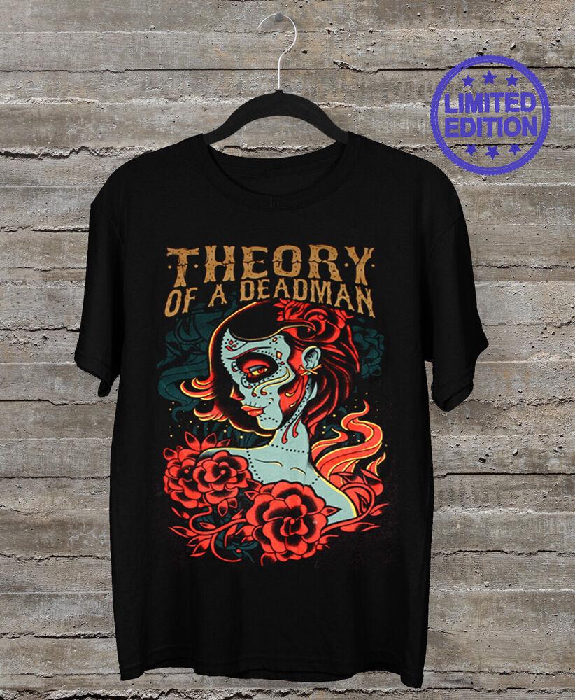Theory of a Deadman Red Rose T-Shirt Gift For Fan Black All Size Shirt Unisex T-Shirt L