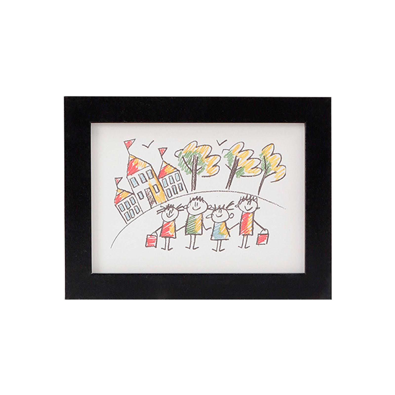 

50 Wooden Art Frames | Interchangeable Storage Boxes, Classic Horizontal Magnetic Frames For Children s Drawings, Family Photos, And Artwork S чёрный