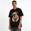 Cool Dog Print Casual Short Sleeve Top With Sunglasses Pug Pure cotton T-shirt