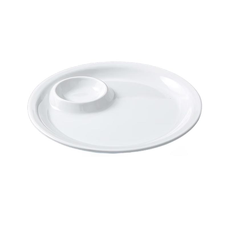 Berlain White Melamine Dumpling Plates (10-Pack)