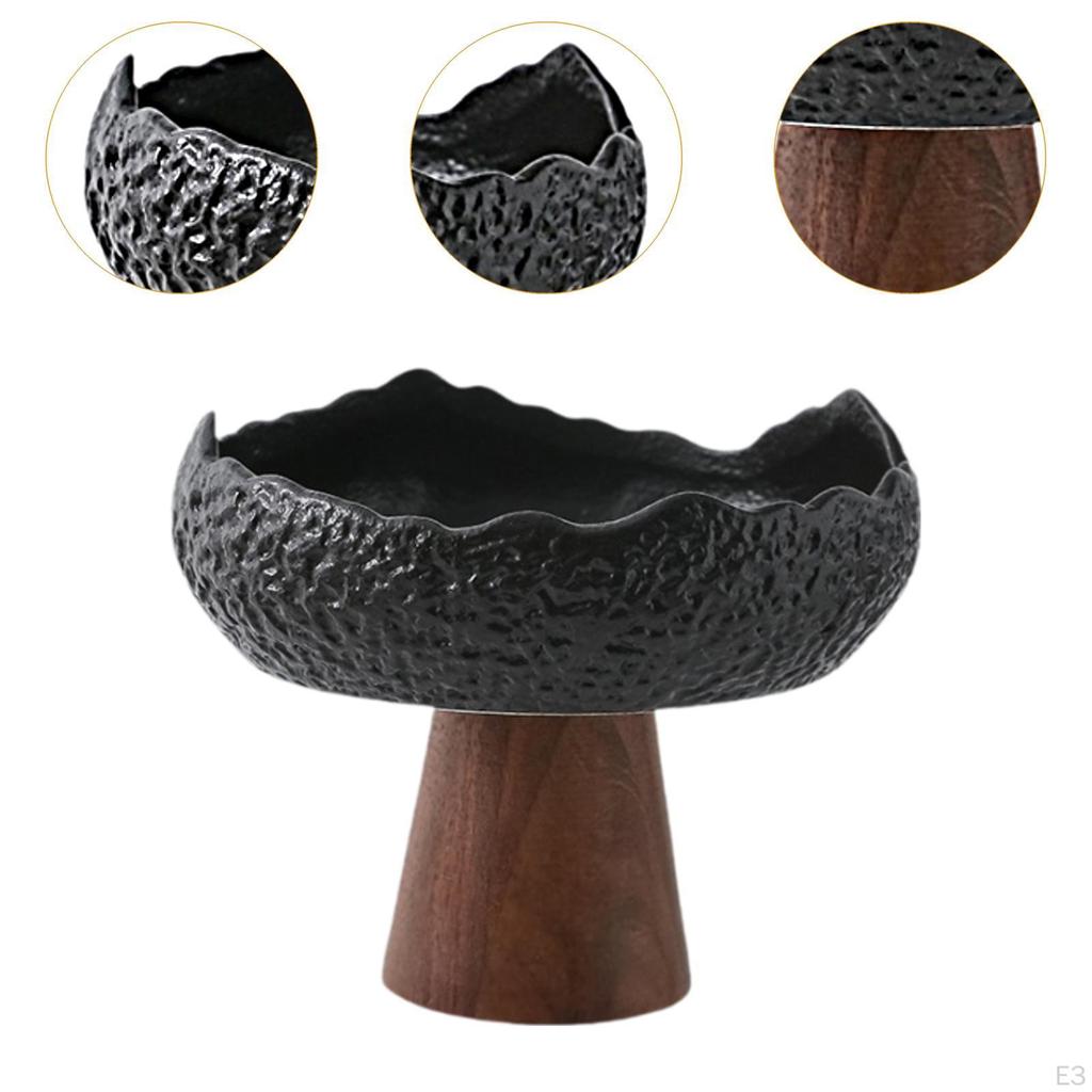 Keramisk desserttallerken Forrett Moderne middagsservise Flerbruks serveringsskål Trebase for