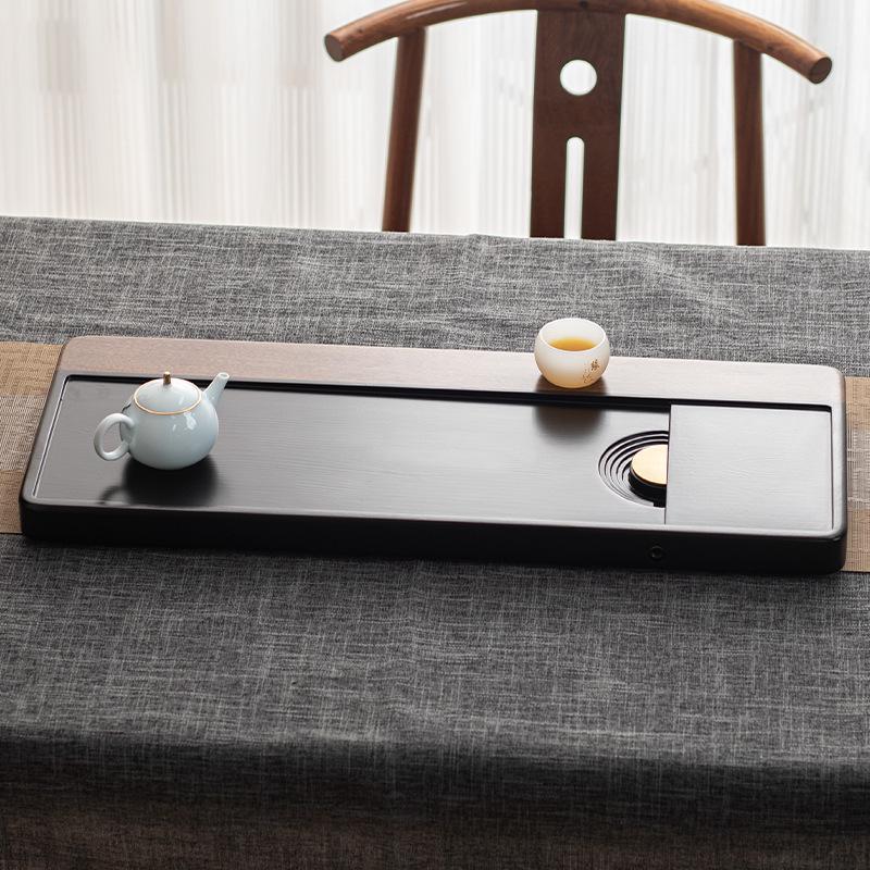 Walnut Wood Bakelite Tea Tray for Kung Fu Tea Set - Small and Large Options Available