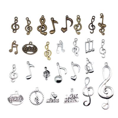 20pcs Music Charms Musical Note Charms For Jewelry Making Antique Silver Color DIY Crafts Making Findings Handmade Jewelry