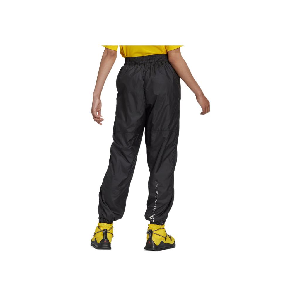 Adidas Solid Logo Zip Pocket Wind-Resistant Loose Track Pants Women Bottoms Black HG2002