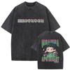 Gewaschenes Vintage Japanischer Anime The Apothecary Diaries Maomao Doppelseitiger Druck T-Shirt Herren Damen Freizeit Kawaii Lustige T-Shirts