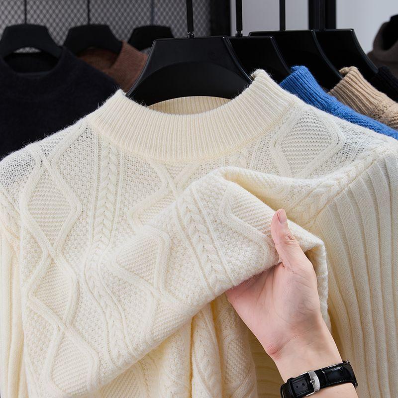 

Warm Sweater Women s Autumn and Winter Round-neck Long-sleeved Pullover T-shirt Casual Sweater Knitted Sweater 3XL