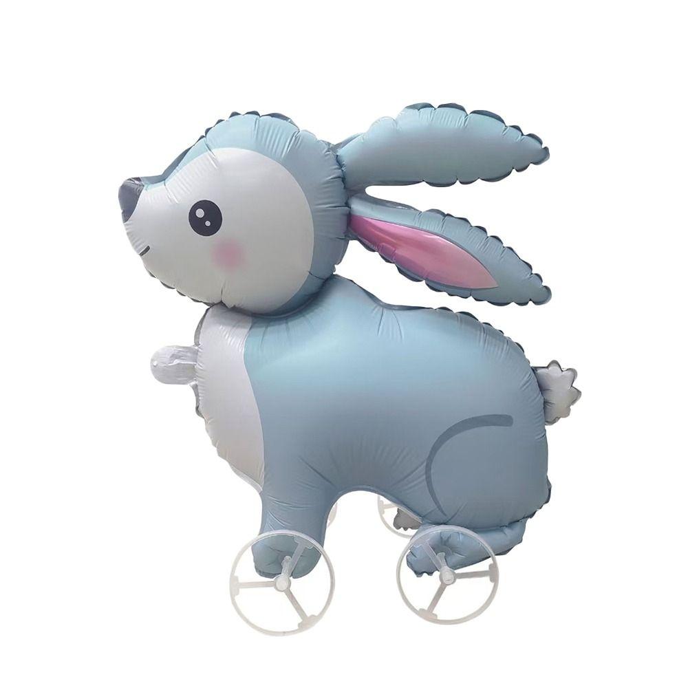 Movable Design 4D Dinosaur Balloons With Wheels Foil Balloons With Wheel  Photo Props