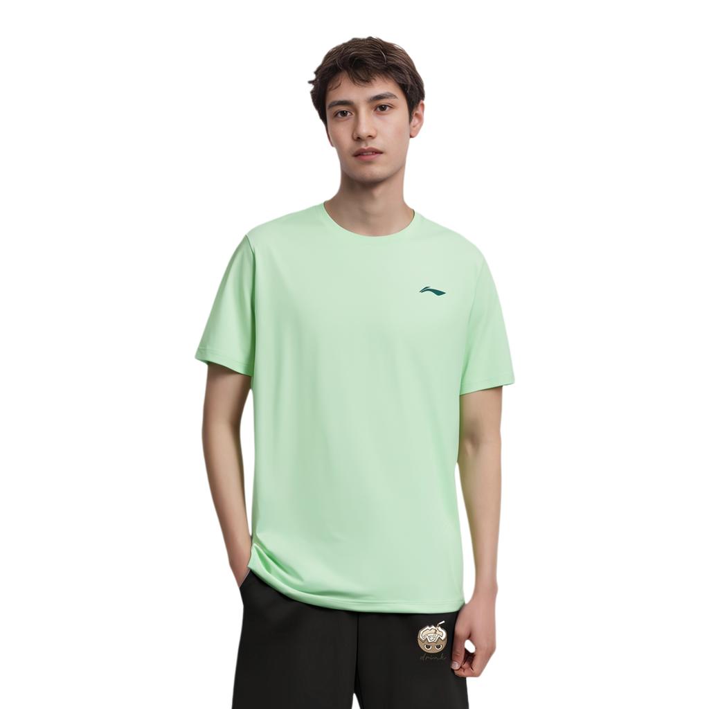 Li-Ning Comfortable Sports Casual Simple Cooling T-Shirt Men Tops Sky-Green ATSV333-3