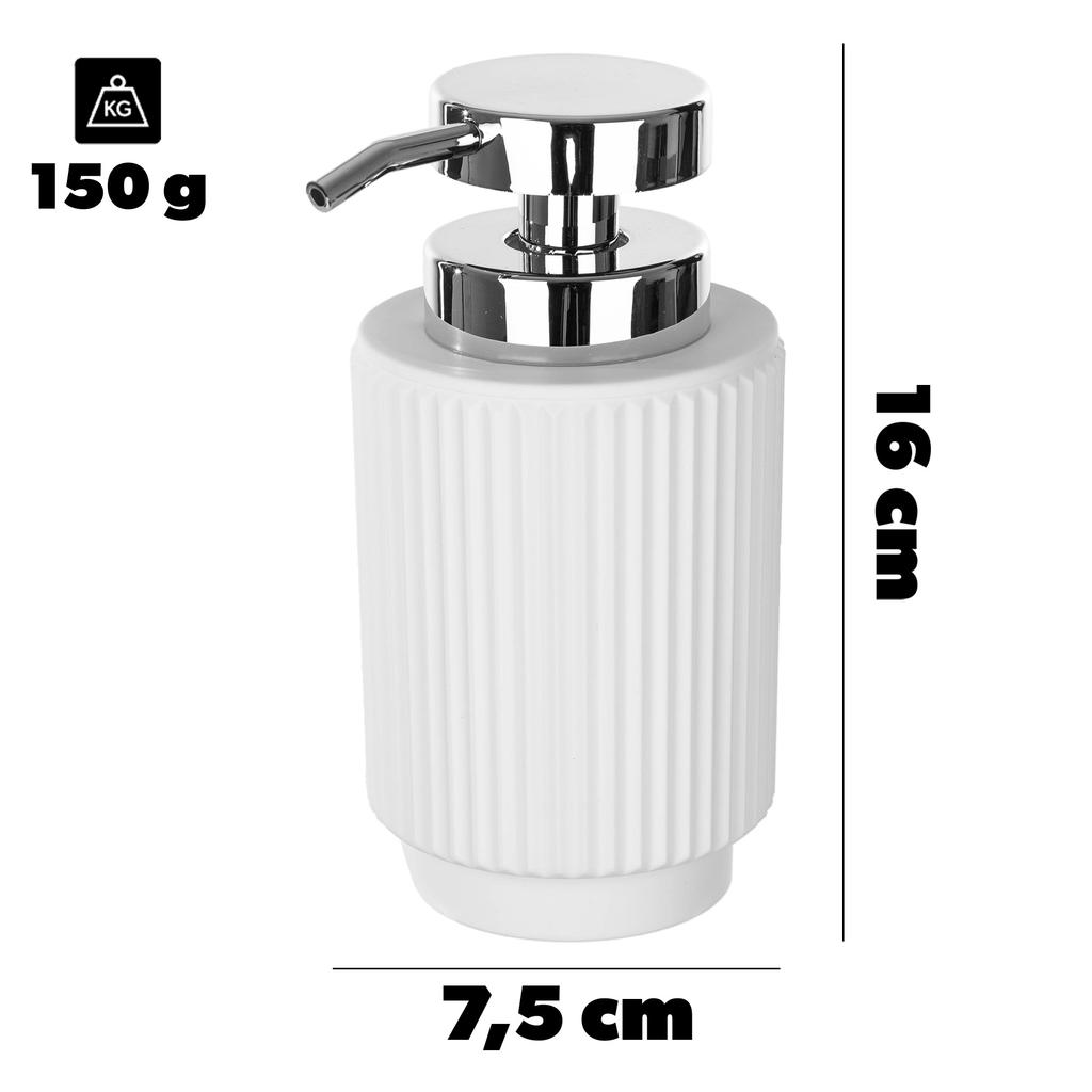 KADAX Dozownik na mydło 16 x 7.5 cm biały