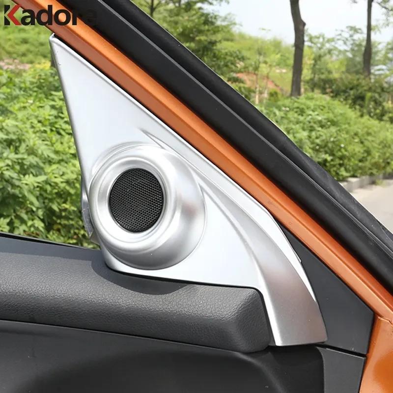 Car Front Inner Door A Pillar Speaker Triangle Cover Trim For Honda Civic 10th Sedan 2016- Carbon Fiber Interior Accessories