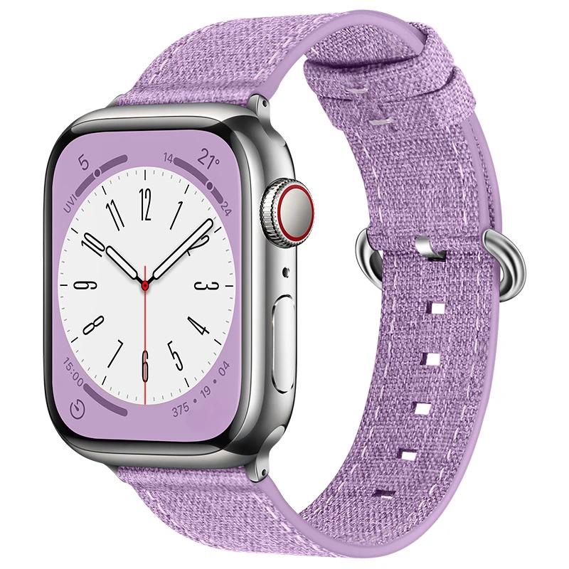 Canvas Band For Apple Watch Strap 49mm 46mm 40 41 38mm 44 45mm correa fabric Bracelet for iwatch Series 11 10 9 8 7 SE 6 ultra 3