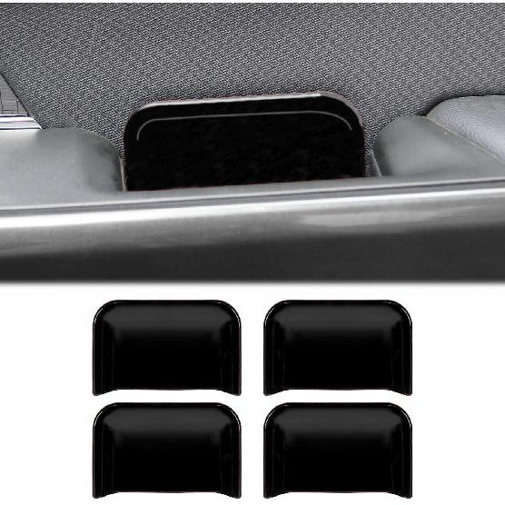 Interior Door Handle Bowl Panel Cover Trim For Ford F150 2021+ Black Accessories