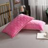Winter Crystal Velvet Pillowcase Flannel Thicken Warm Coral Velvet Pillow Case Solid Color Bedding Pillow Cover 48cmx74cm