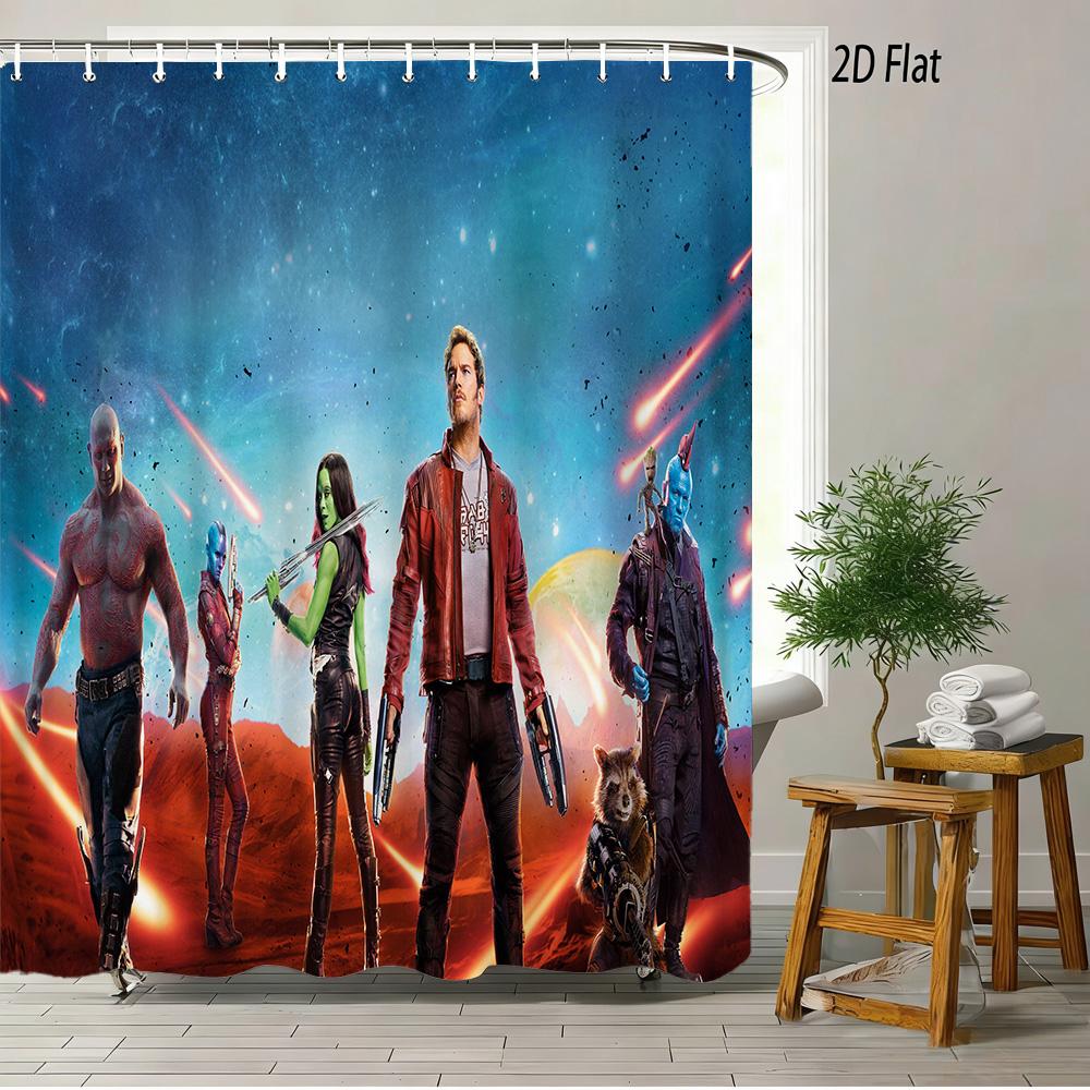 

Guardians Of The Galaxy Team Waterproof Shower Curtain For Cosmic Bathroom Decor W60H190(CM)-1 Pcs