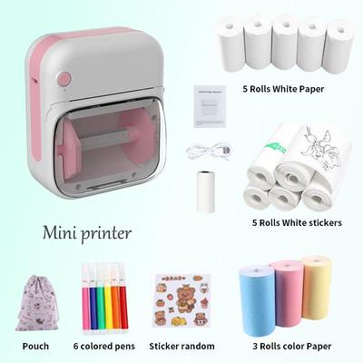 Mini Impresora Térmica de Etiquetas Bluetooth: Portátil sin tinta para el hogar y la oficina