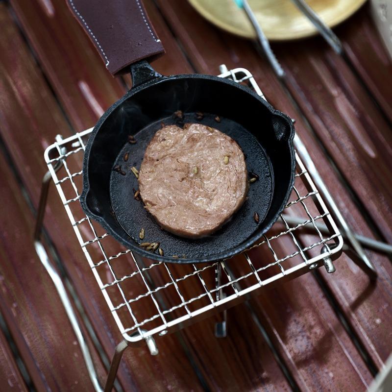 Folding Campfire Grill Easy to Carry Stainless Steel Camping Grill Grate Gas Stove Stand Multifunctional Outside Wood Stove St Practical Use