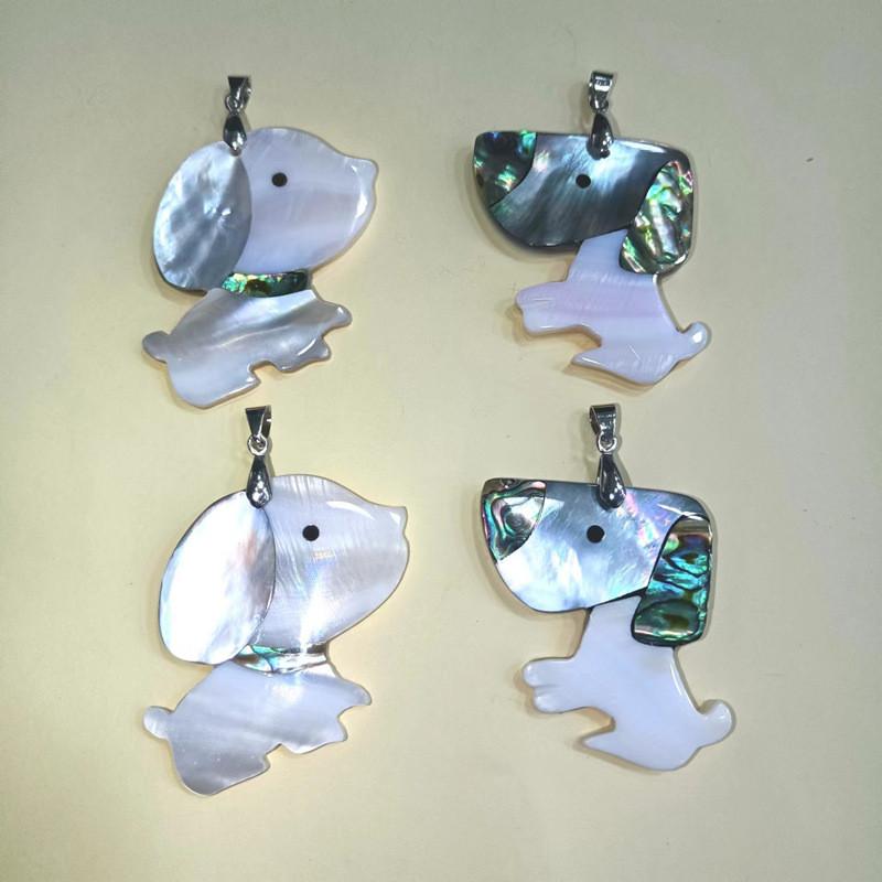 Vintage Animal Zodiac Shell Pendant Necklace With Handcrafted Colorful Beads For Art Jewelry