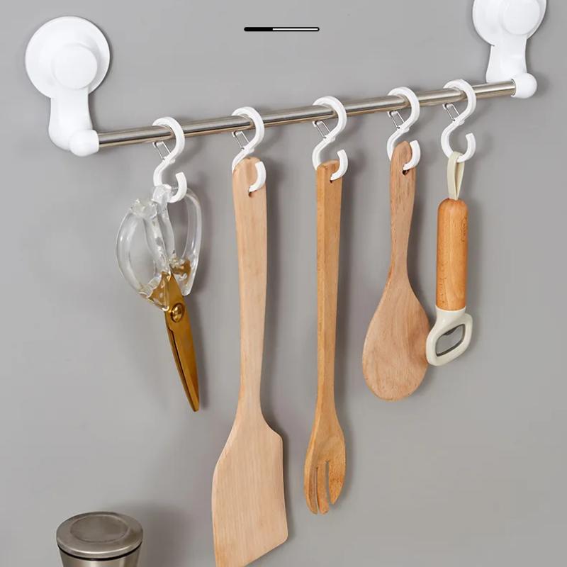 8pcs S Shaped Hook Hanger Hanging Hooks For Kitchen Hanger Railing Hooks Closet Hook Coat Hat Tie Hanging Storage Organizer Hook