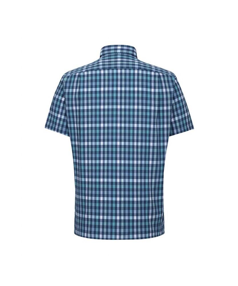 Dagseusyeocheu Polyester Blend Easy Care Small Check Stretch Short Sleeve Shirt_Dls3Shcs114N1