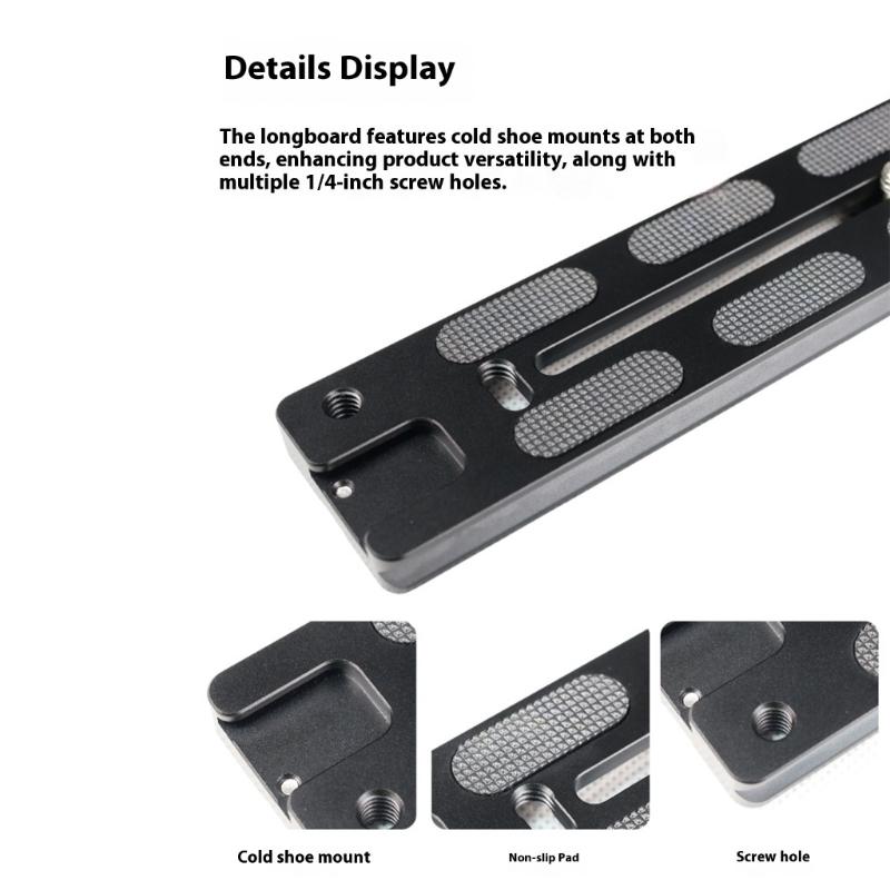 DSLR Camera Quick Release Plate 28/38cm Universal Long Quick Release Plate Aluminum Adapter Mount for Camera Tripod