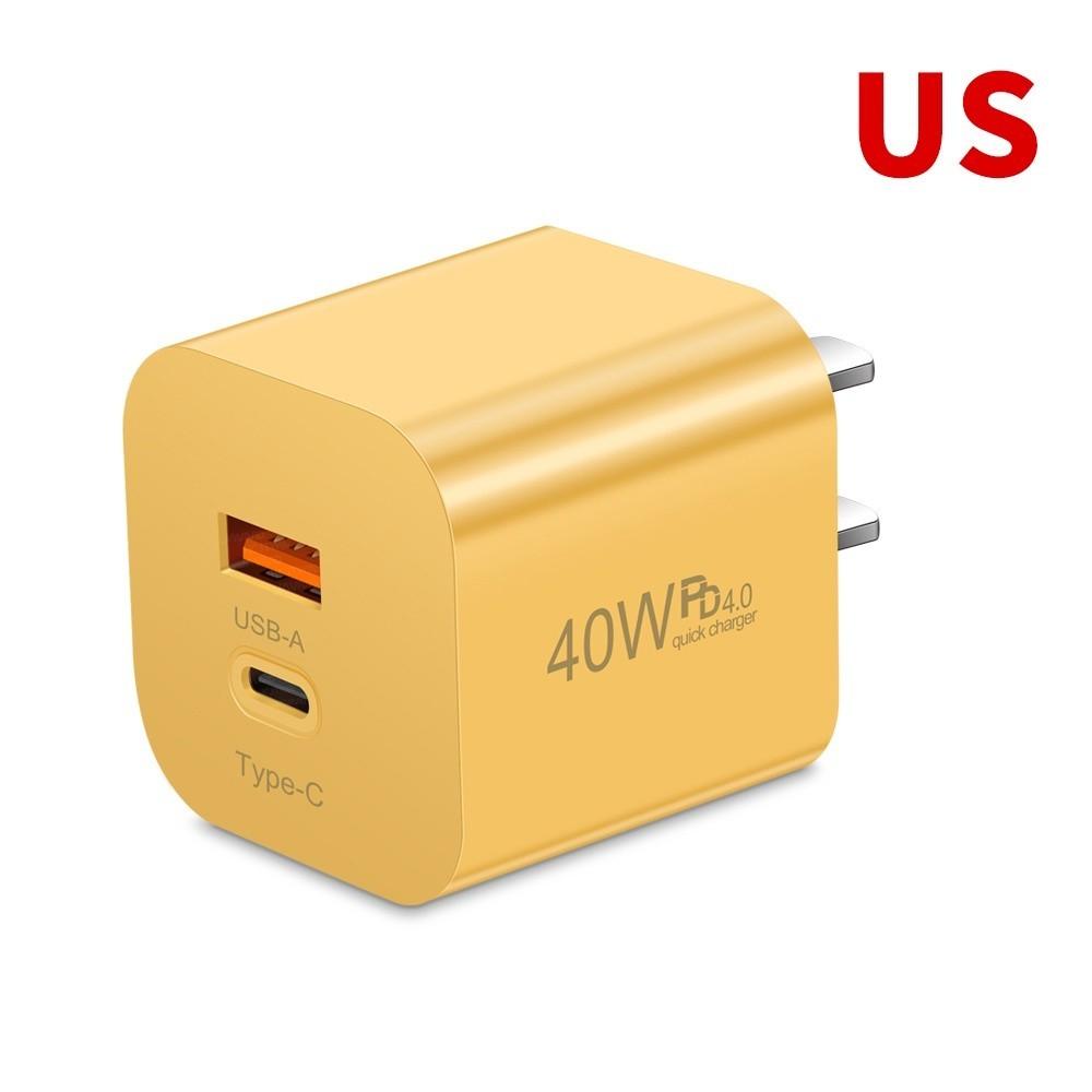 40W Fast Charging USB PD Charger Adapter Quick Charge 3.0 Mobile Phone PD Wall Charger EU/US Plug