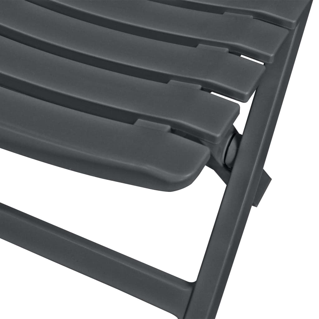 3 Piece Foldable Bistro Set Anthracite Grey