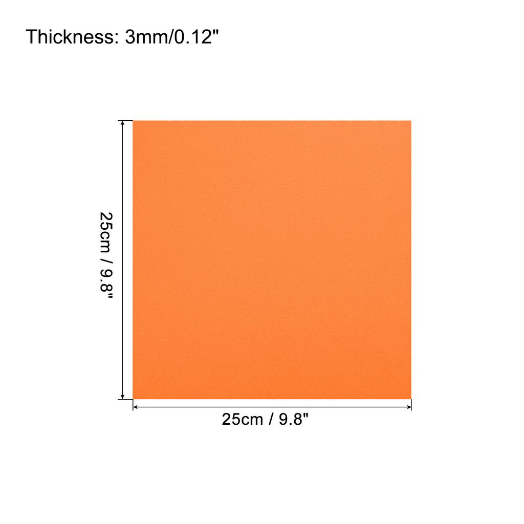EVA Foam Sheets Orange 9.8 Inch x 9.8 Inch 3/5/7/10mm Thick Crafts Foam Sheets for Costumes, Arts and Crafts Projects