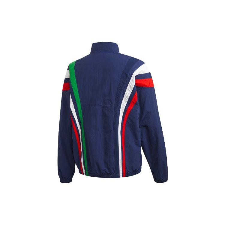 Adidas Originals Three Stripes Stand Collar Sports Jacket Men Jackets Dark-Blue FN0966