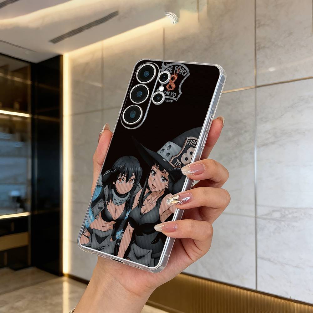 Shonen anime -Fire- Force Clear Phone Case for Samsung S25, S24, S21, S22, S23, S30, Ultra, S20, Plus, FE, Lite