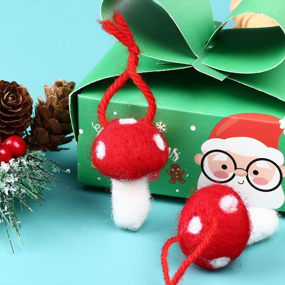 DIY Wedding Holiday Xmas Tree Felt Mushroom Hanging Ornament Christmas Mushroom