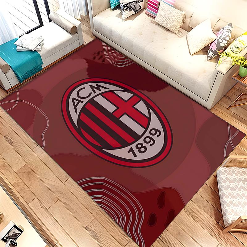 AC Milan (1) Tappeto Adatto per Soggiorni Camere da Letto Stanze dei Computer Zone Pranzo e Posizionamento Sotto Tavoli e Sedie Anche una Scelta Ideale per Uffici