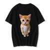 El Gato Meme Sad Crying Cat Munchkin Kitty 3D Print Men Women Unisex T-Shirt Summer Oversized T Shirts Casual Fashion Clothes