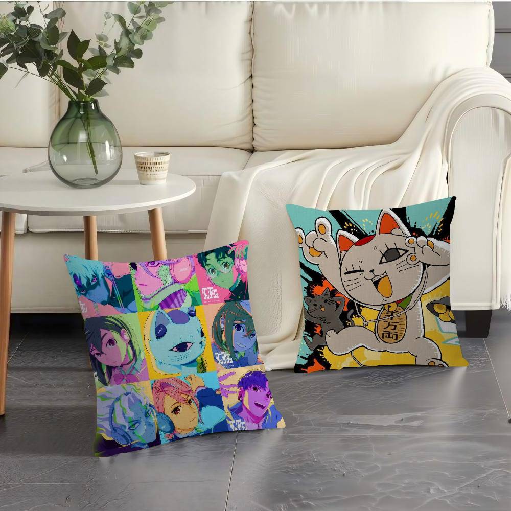 Anime Dandadan Japan Cushion Cover Inches Farmhouse Decor Home Throw Pillow Covers For Couch Decorations