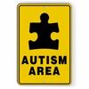 Autism Area Metal Alert Plaque - Driveway Notice Sign, Outdoor/Residential Safety Decor | Christmas & Halloween Gift