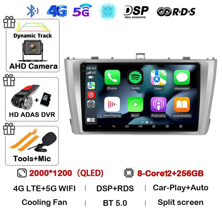 Android 14 Carplay Auto For Toyota Avensis 3 2008 2009 2010 2011 2012 2013- 2015 Car Radio Multimedia Stereo Player GPS 4G WIFI