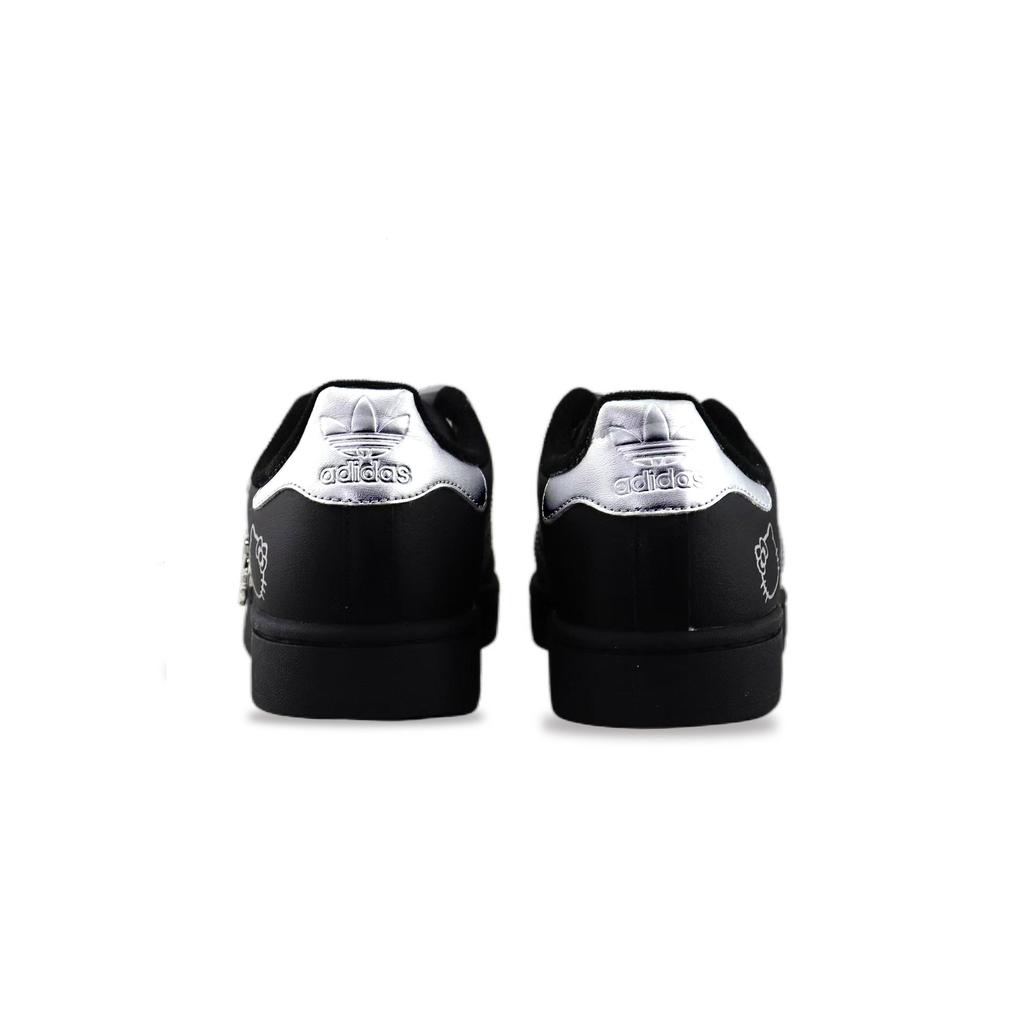 adidas Originals Superstar 2 Abrasion Resistant Abrasion Resistant Low Top Skateboard Shoes Unisex Black Silver JI0079(Team840-1)