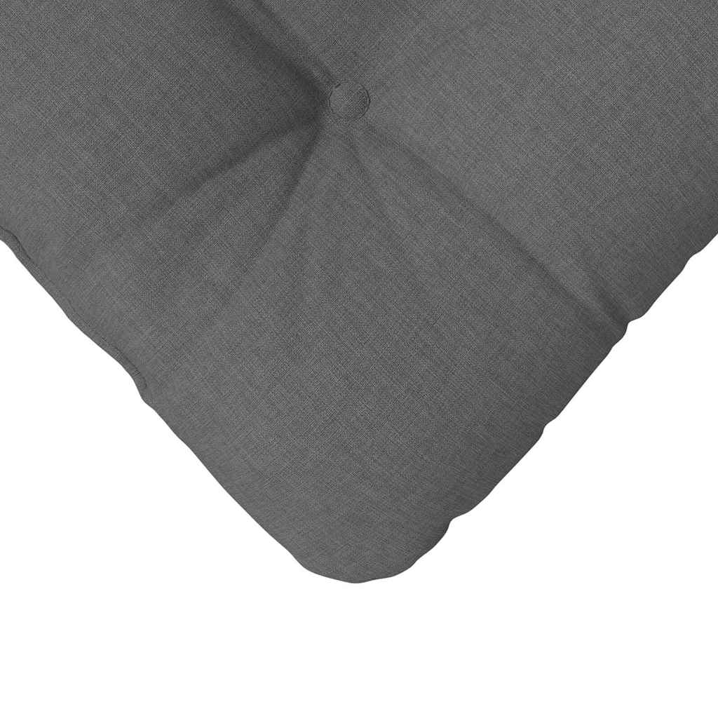 Seat Cushion Set 4 Pcs Dark Gray 40 X 40 X 12 Cm Fabric