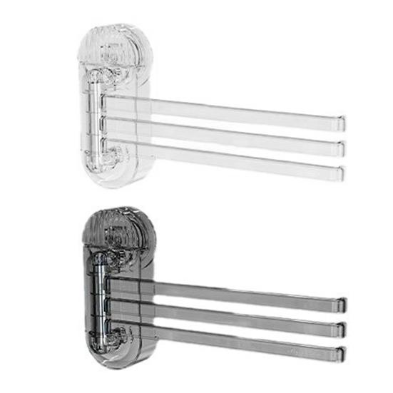 Yousheng 1/2Pcs Swivel Towel Rack Strong Load-Bearing Easy To Install 3-Arm Towel Bar Space Saving Wall Mounted Towel Holder