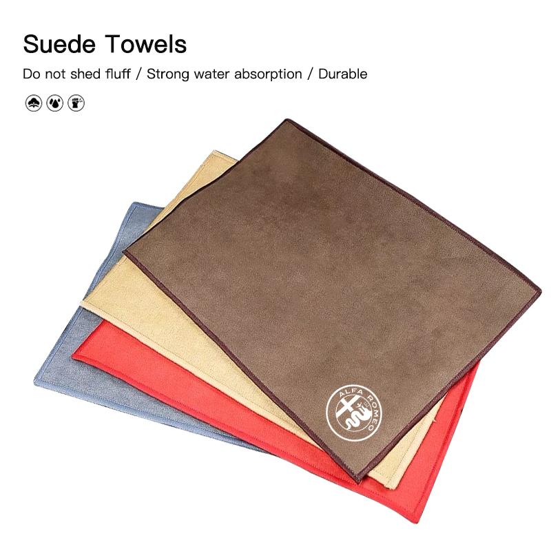 1Pc Microfiber Towel Cleaning Towel Wash Auto Cloth Rags For Alfa Romeo Giulia Stelvio Giulietta 156 159 147 Mito Tonale Brera D