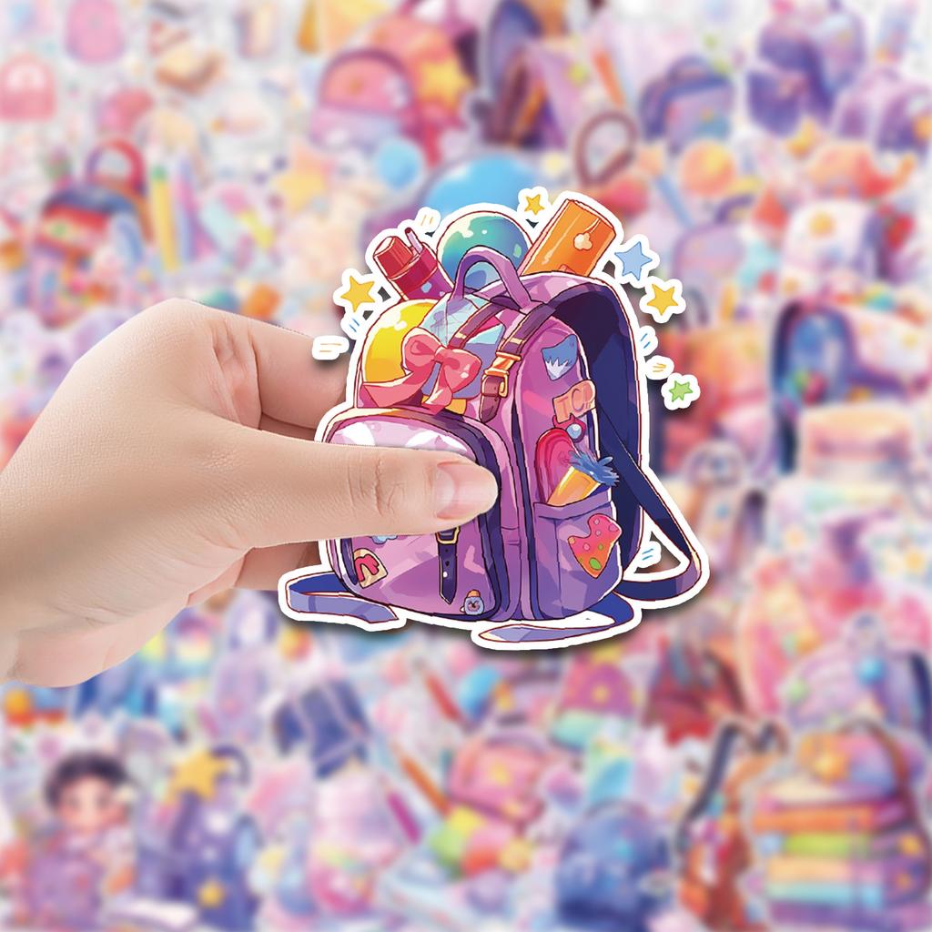50 Pictures of Fantasy Color Stationery Graffiti Stickers Skateboard Suitcase Mobile Phone Decoration Stickers Waterproof