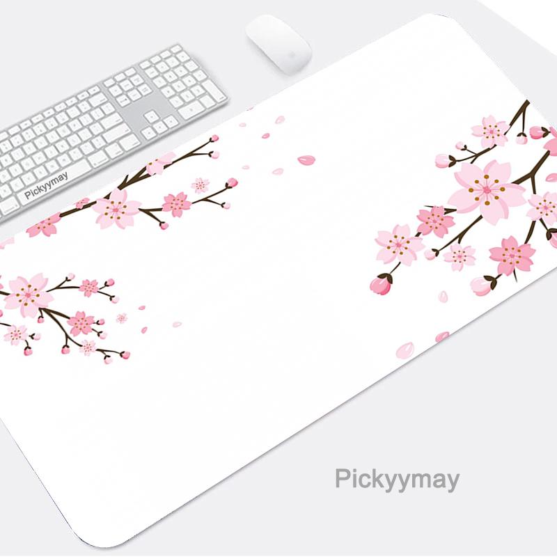 Pink Mousepads Cute Mousepad Kawaii Bunny Large Mouse Mat Office Desk Pads NonSlip Rubber Mouse Pad Big Keyboard Mats